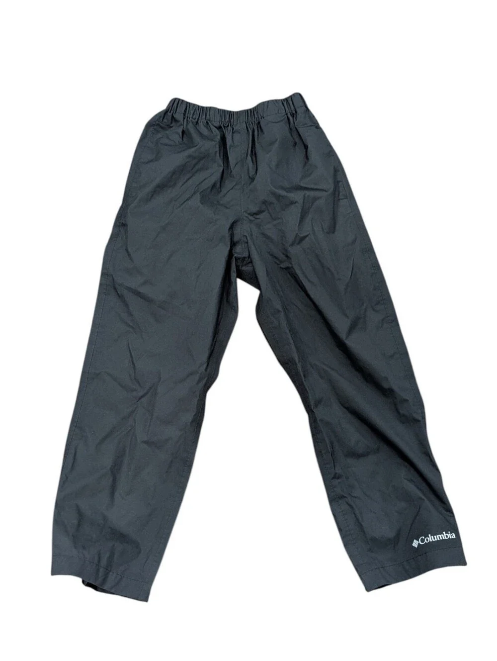 Columbia Kids Black Rain Pants Rainpants Waterproof Omni-tech Boys XS 6 7
